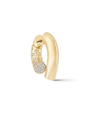 Tabayer Oera Pavé Diamond Earrings - Metallic