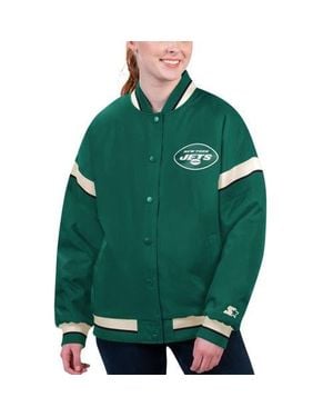 Starter New York Jets Tournament Full-Snap Varsity Jacket - Green