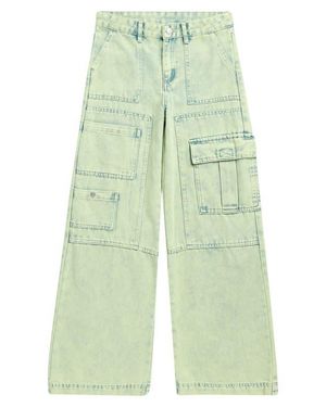 Tractr Kids' Overdye Denim Cargo Pants - Green