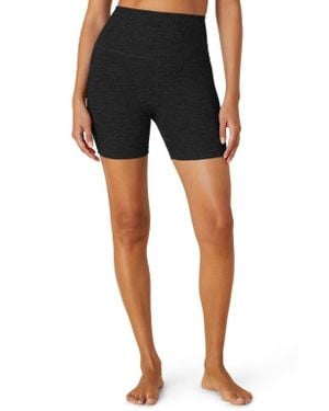 Beyond Yoga Keep Pace Space Dye Bike Shorts - Black