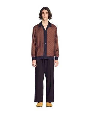 Sandro Square Cross Motif Shirt - Red