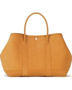 EZRA ARTHUR Audrey Velvet Leather Tote Bag - Brown