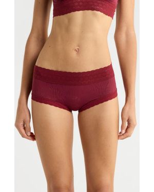 Meundies Allover Lace Hipster Briefs - Red