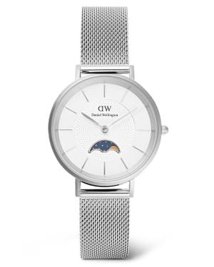 Daniel Wellington Petite Moonphase Mesh Strap Watch, 32Mm - Gray