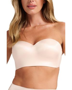 Siella Smooth Satin Foam Bustier - Brown