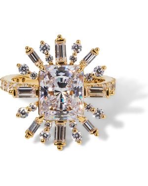Nadri Stellar Halo Statement Ring - Metallic