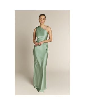 Rewritten Raye One Shoulder Dress - Green