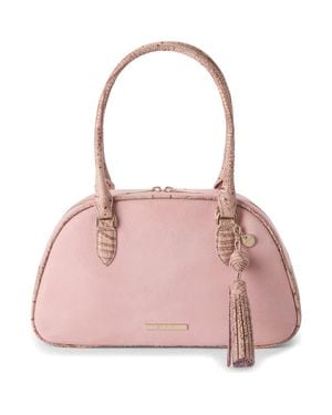 Brahmin Angie Leather Barrel Bag - Pink