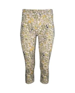 Lezat Mae Organic Cotton High Waisted Capri Legging - Green
