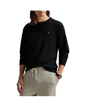 Polo Ralph Lauren Classic Fit Long Sleeve Cotton T-Shirt - Black