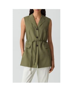 Theory 3-Button Slash Vest - Green