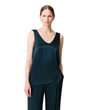 Another Tomorrow Tank Blouse - Blue