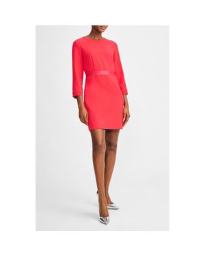 Isaac Mizrahi New York Crepe Sheath Dress - Red