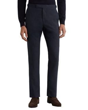 Reiss Fiber Wool Dress Pants - Blue