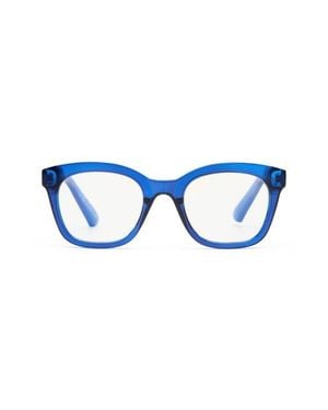 The Book Club The Beatrix 48Mm Square Light Blocking Reading Glasses - Blue