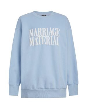 BRIDEMERCH Marriage Material Oversize Crewneck - Blue