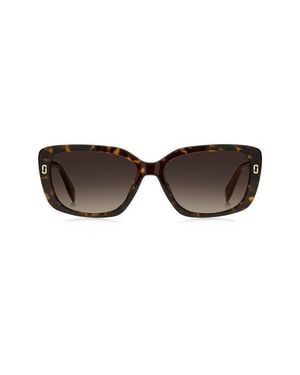 Marc Jacobs 57Mm Gradient Rectangular Sunglasses - Brown