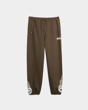 Ecko' Unltd Leafy On Fire Sweatpants - Natural