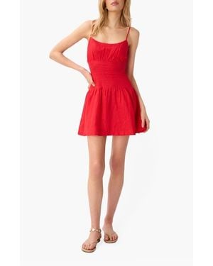 Cami NYC Kairi Floral Linen Sundress - Red
