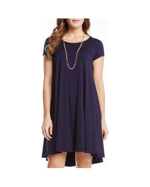 Karen Kane Maggie Cap Sleeve Trapeze Dress - Blue