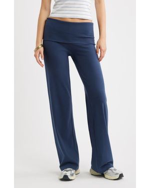 BP. Foldover Leggings - Blue
