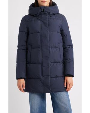 Save The Duck Bethany Waterproof Hooded Quilted Parka - Blue