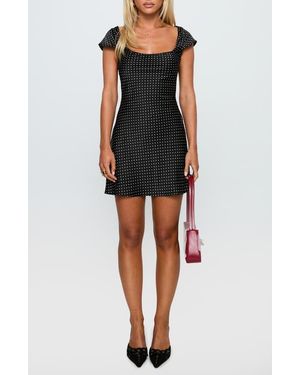 Princess Polly Lucienna Dot Minidress - Black