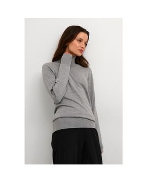Kaffe Astrid Roll Neck Sweater - Gray