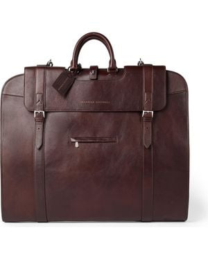 Brunello Cucinelli Calfskin Suit Carrier - Brown