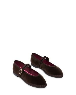 Flabelus Pierre Mary Jane Flat - Brown