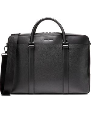 Cole Haan Triboro Leather Briefcase - Black