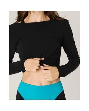 Daughter Lessons Combo Long Sleeve Top - Black