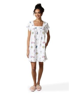 Printfresh Pintuck Nightgown - White