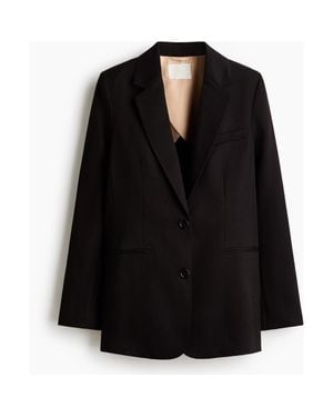 H&M Single-Breasted Blazer - Black