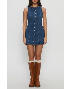 Princess Polly Yumiko Denim Skirted Romper - Blue