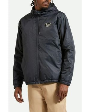 Brixton Claxton Parsons Arctic Fleece Lined Hooded Jacket - Black