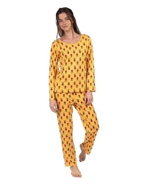 Leveret Loose Fit Cotton Matching Family Pajamas, Animal & Nature Prints - Metallic