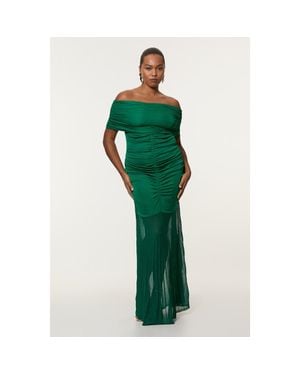 Karen Millen Long Sleeve Maxi Dress - Green