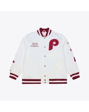 Mitchell & Ness Philadelphia Phillies Cooperstown Collection Arctic Lightweight Satin Full-Snap Jacket - Red