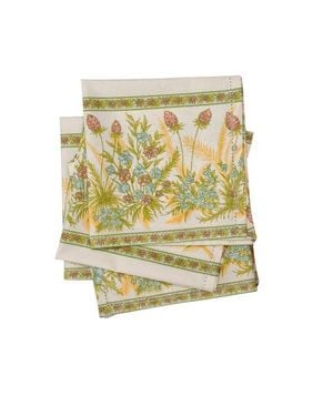 Modern Prairie Clover Luncheon Napkins, Set Of 4 - White