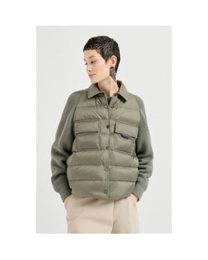 Brunello Cucinelli Nylon Short Down Jacket - Green