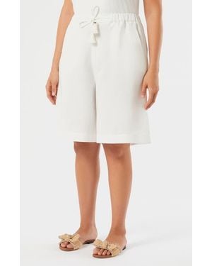 Marina Rinaldi Spugna Drawstring Shorts - White