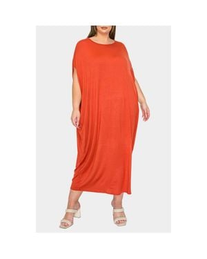 L I V D Sasha Knit Kaftan Dress - Red