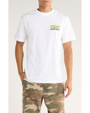 Vans Shop Front Logo Cotton Graphic T-Shirt - White