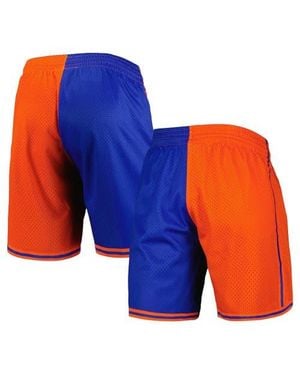 Mitchell & Ness New York Knicks Hardwood Classics 1996 Split Swingman Shorts - Blue