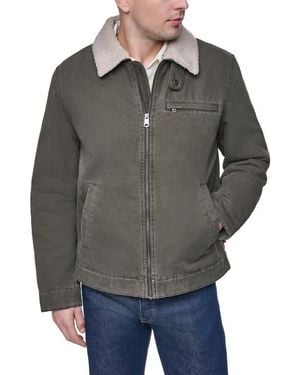 Levi's Western Utility Jacket With Faux Shearling Collar - Gray