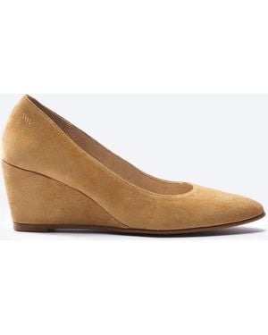 VISCATA Verona Suede Wedges - Natural