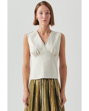 Exquise Baylor Sleeveless Knit Blouse - White