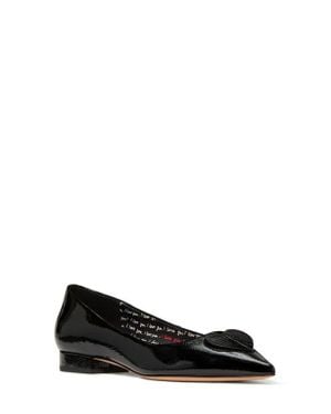 Kate Spade Lover Crinkle Patent Leather Low Pump - Black