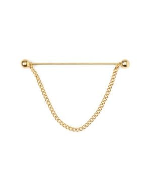 Cufflinks Inc. Goldtone Stainless Steel Chain Collarbar - Metallic